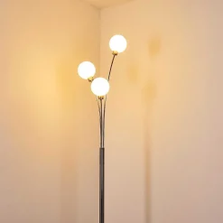 Lampadaire Bernado Nickel Mat, 3 Lumieres