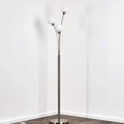 Lampadaire Bernado Nickel Mat, 3 Lumieres