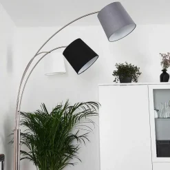 Lampadaire Bernardino Nickel Mat, 3 Lumieres