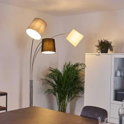 Lampadaire Bernardino Nickel Mat, 3 Lumieres