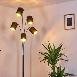 Lampadaire Bhutan Noir, 5 Lumieres