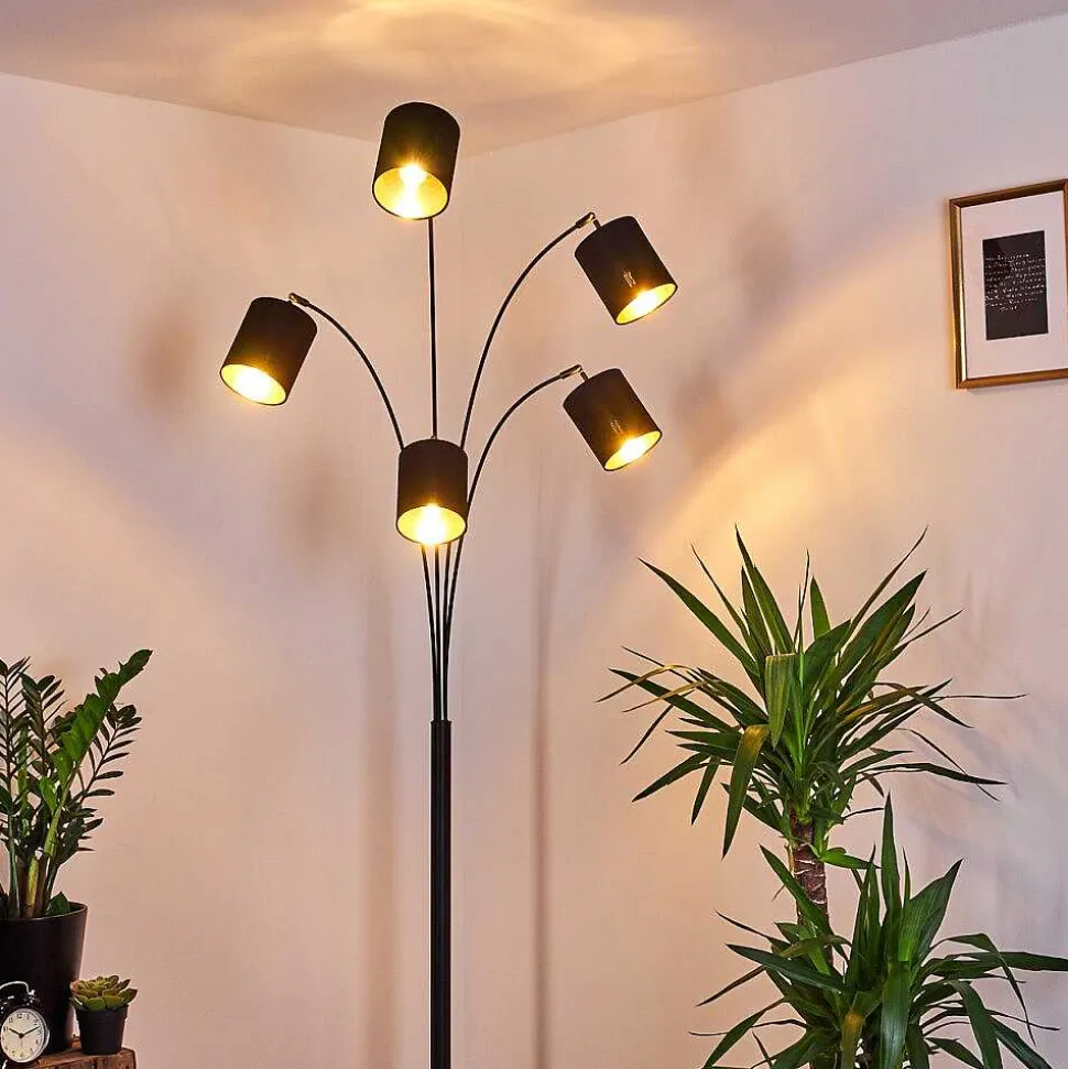 Lampadaire Bhutan Noir, 5 Lumieres