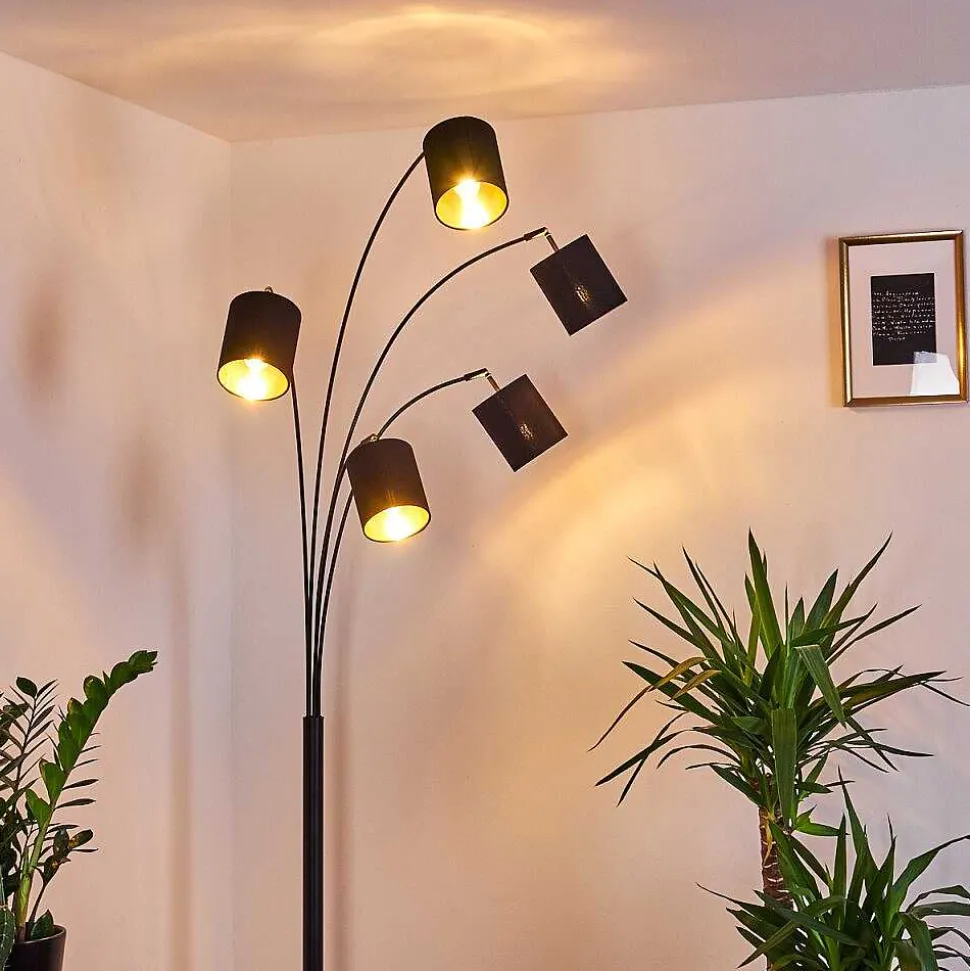 Lampadaire Bhutan Noir, 5 Lumieres