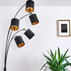 Lampadaire Bhutan Noir, 5 Lumieres