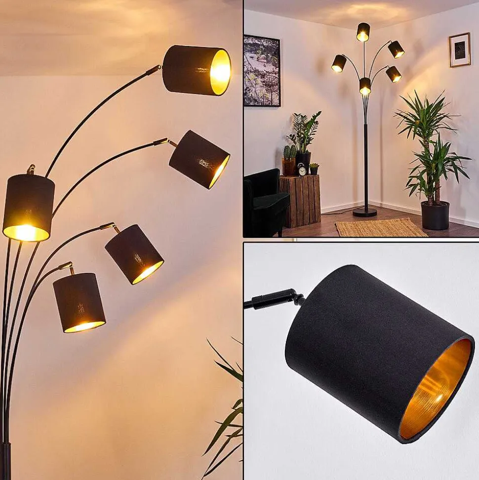 Lampadaire Bhutan Noir, 5 Lumieres