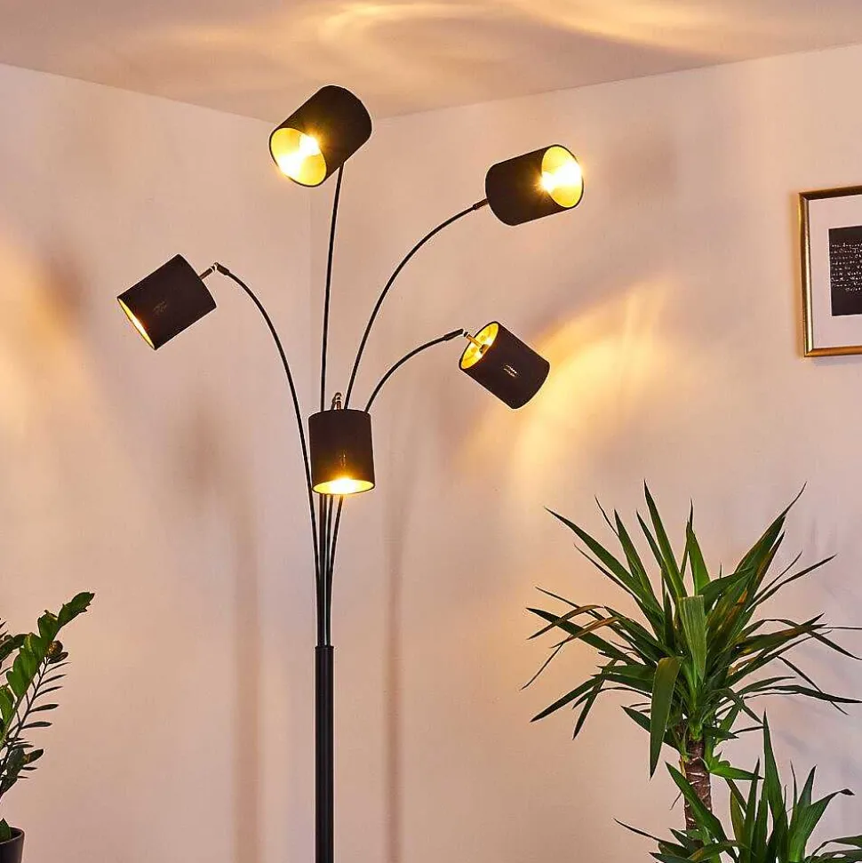 Lampadaire Bhutan Noir, 5 Lumieres