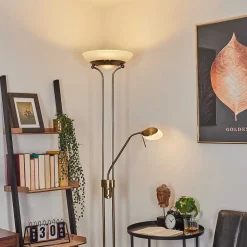 Lampadaire Biot Led Laiton, 2 Lumieres