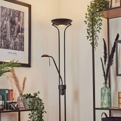 Lampadaire Biot Led Noir, 2 Lumieres