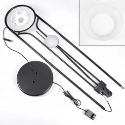 Lampadaire Biot Led Noir, 2 Lumieres