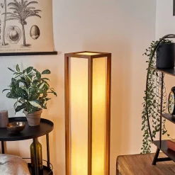 Lampadaire Blandin Bois Fonce, 2 Lumieres