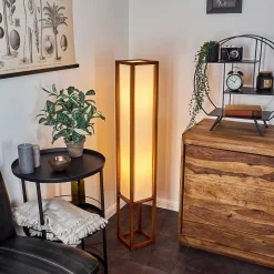 Lampadaire Blandin Bois Fonce, 2 Lumieres