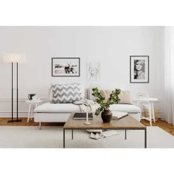 Lampadaire By Rydens Luton Noir, 2 Lumieres