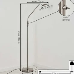 Lampadaire Chirep Led Nickel Mat, 1 Lumiere