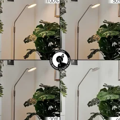 Lampadaire Chirep Led Nickel Mat, 1 Lumiere