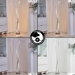 Lampadaire Concord Led Argente, 1 Lumiere