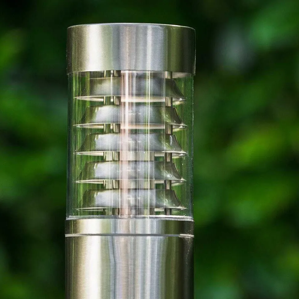 Lampadaire Dakar Acier Inoxydable, 1 Lumiere, Detecteur De Mouvement