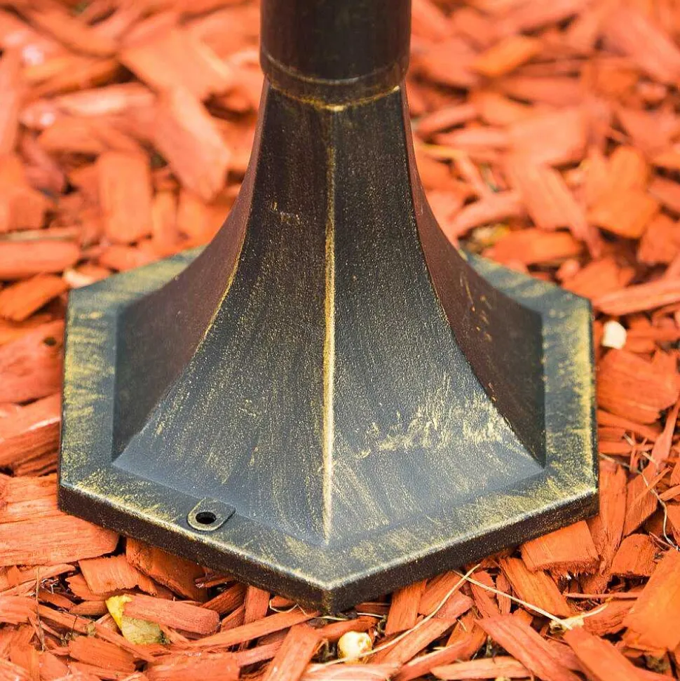 Lampadaire D'Exterieur Antibes Brun Dore, 1 Lumiere