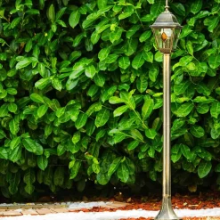 Lampadaire D'Exterieur Antibes Brun Dore, 1 Lumiere