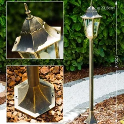 Lampadaire D'Exterieur Hongkong Bronze, Or, 1 Lumiere