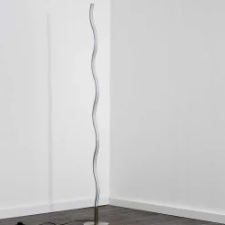 Lampadaire Dillon Led Nickel Mat, 1 Lumiere