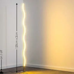 Lampadaire Dillon Led Nickel Mat, 1 Lumiere