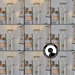 Lampadaire Donna Led Laiton, 2 Lumieres