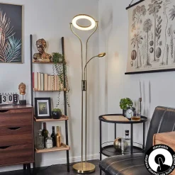 Lampadaire Donna Led Laiton, 2 Lumieres