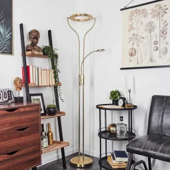 Lampadaire Donna Led Laiton, 2 Lumieres