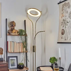 Lampadaire Donna Led Laiton, 2 Lumieres