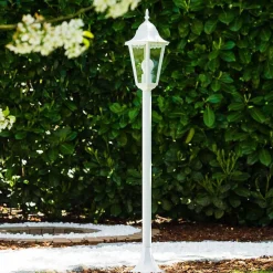 Lampadaire Exterieur Bristol Blanc, 1 Lumiere