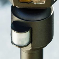 Lampadaire Exterieur Bristol Noir, 1 Lumiere, Detecteur De Mouvement