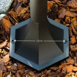 Lampadaire Exterieur Bristol Noir, 1 Lumiere, Detecteur De Mouvement