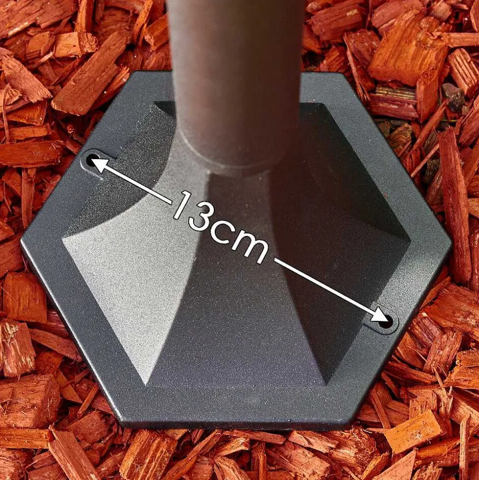 Lampadaire Exterieur Lentua Noir, 1 Lumiere, Detecteur De Mouvement