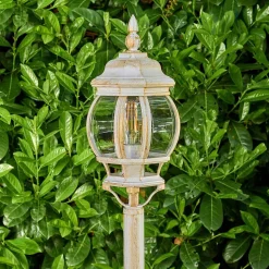 Lampadaire Exterieur Lentua Or, 1 Lumiere