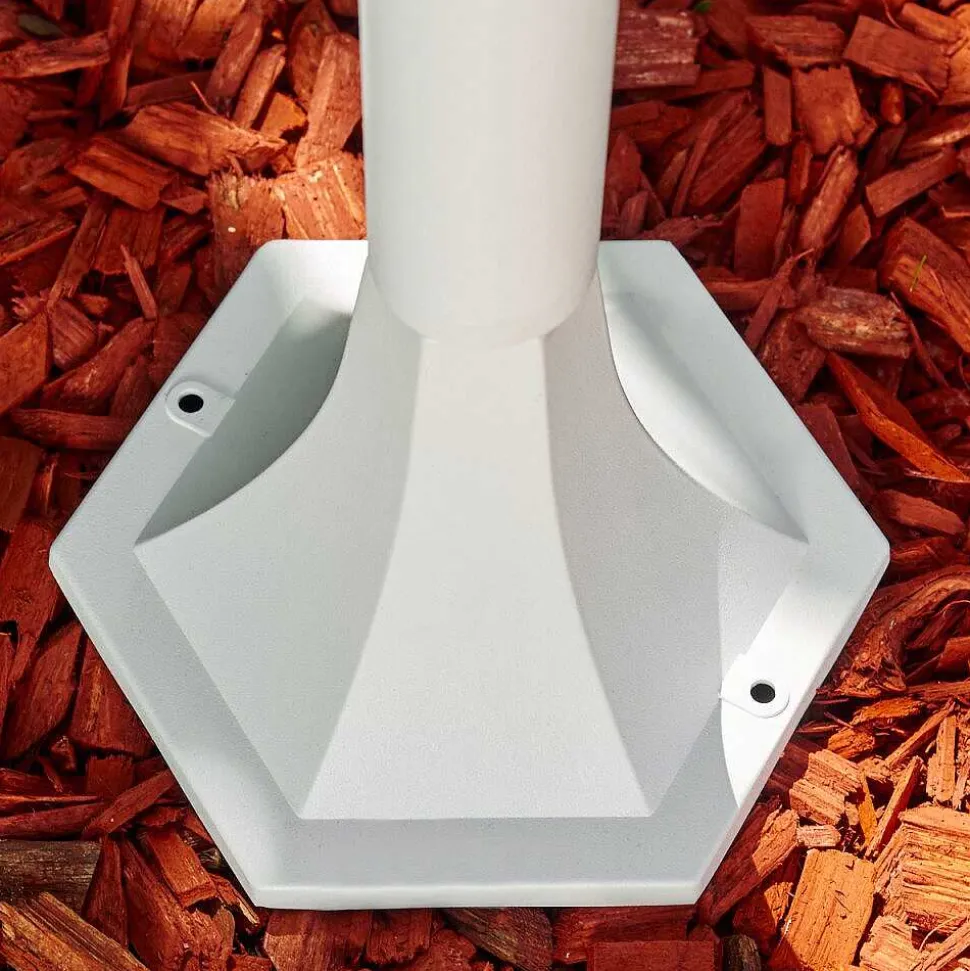 Lampadaire Exterieur Lentua Blanc, 1 Lumiere