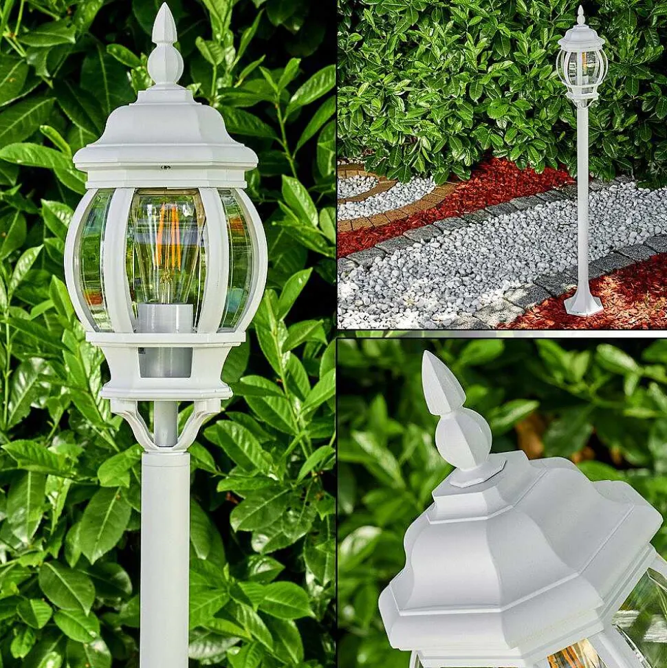 Lampadaire Exterieur Lentua Blanc, 1 Lumiere