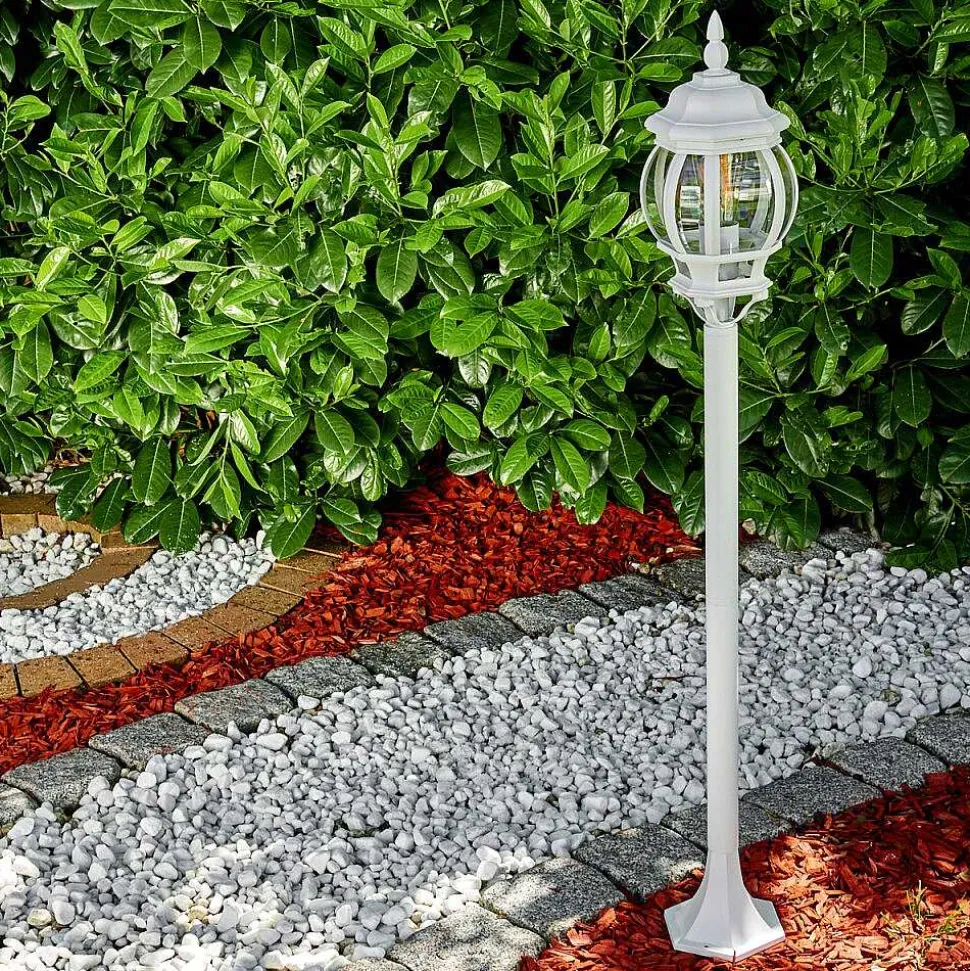 Lampadaire Exterieur Lentua Blanc, 1 Lumiere