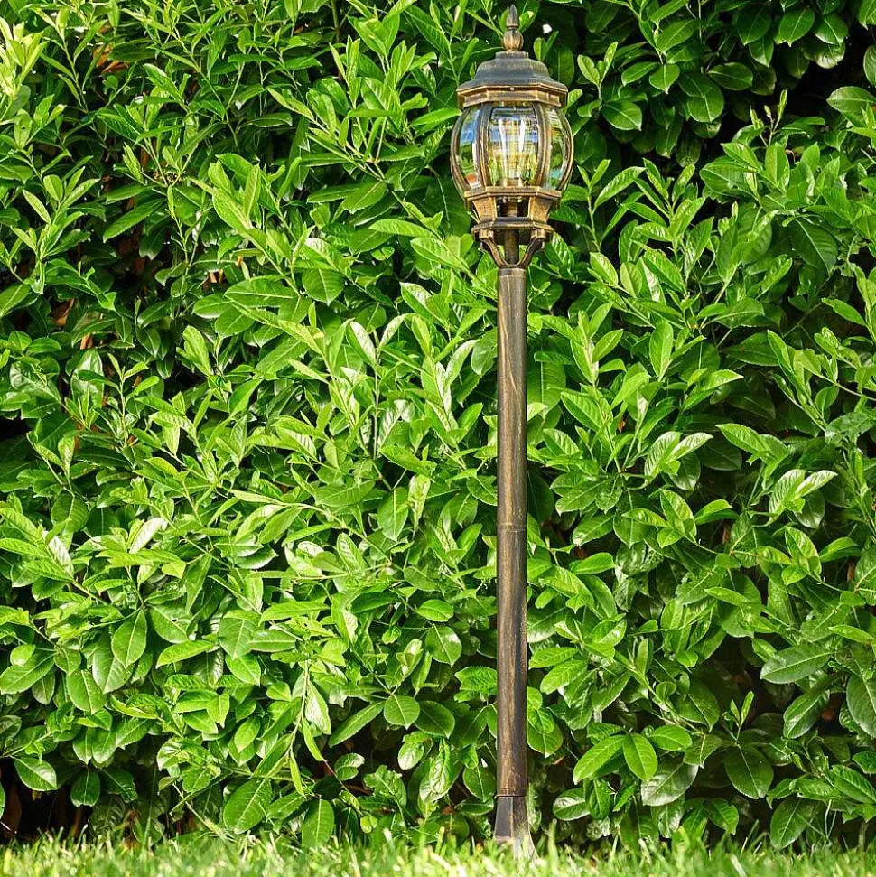 Lampadaire Exterieur Lentua Brun Dore, 1 Lumiere