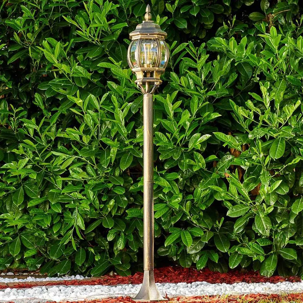 Lampadaire Exterieur Lentua Brun Dore, 1 Lumiere