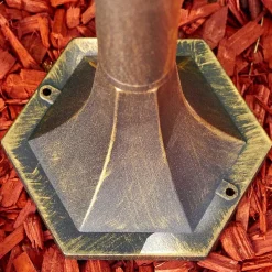 Lampadaire Exterieur Lentua Brun Dore, 1 Lumiere