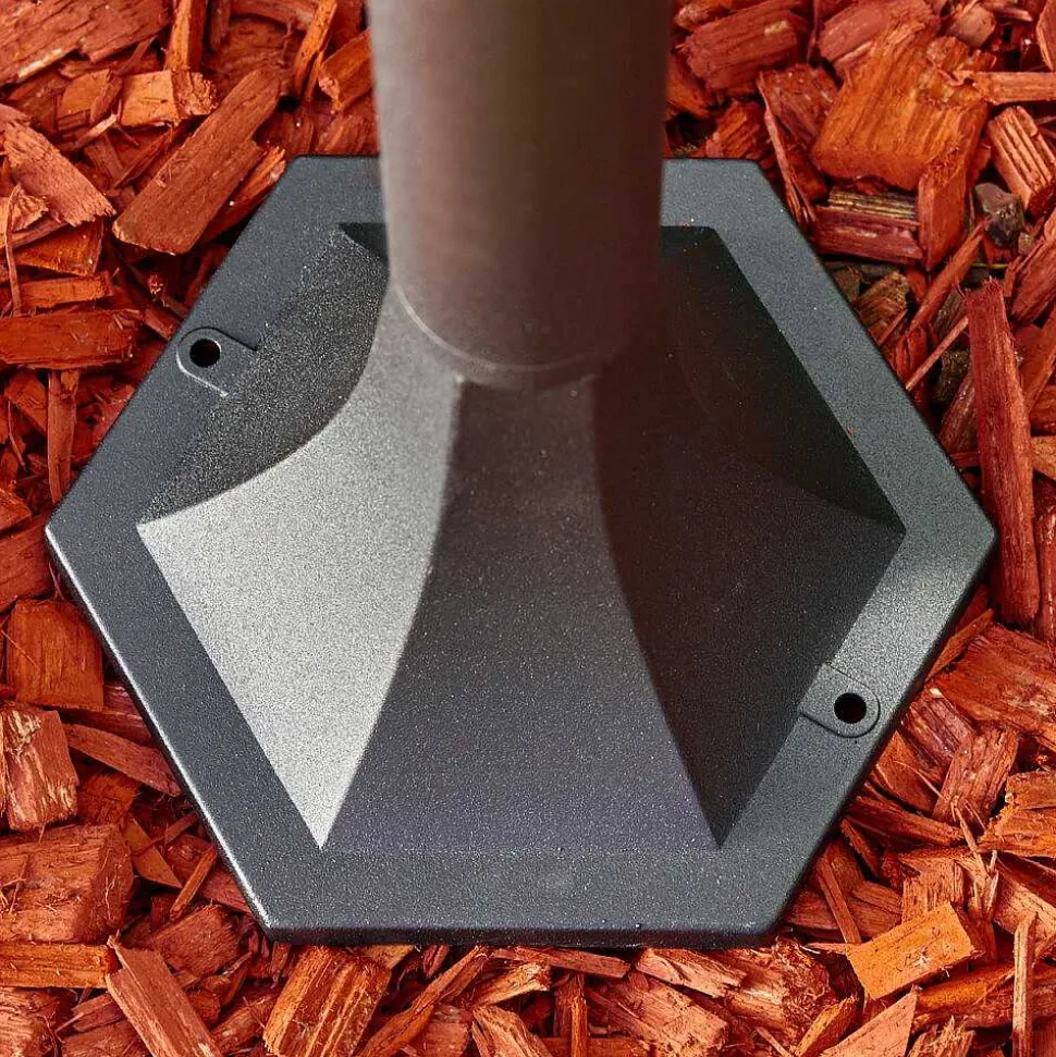 Lampadaire Exterieur Lentua Noir, 1 Lumiere