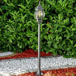 Lampadaire Exterieur Lentua Noir, 1 Lumiere