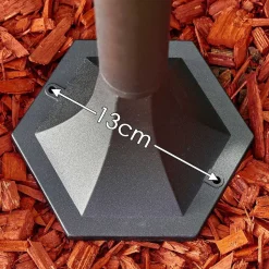 Lampadaire Exterieur Lentua Noir, 1 Lumiere