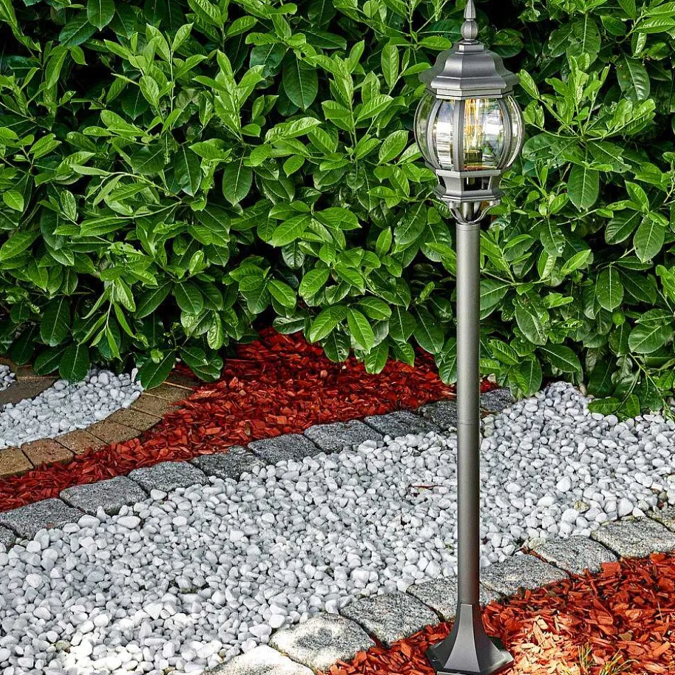 Lampadaire Exterieur Lentua Noir, 1 Lumiere