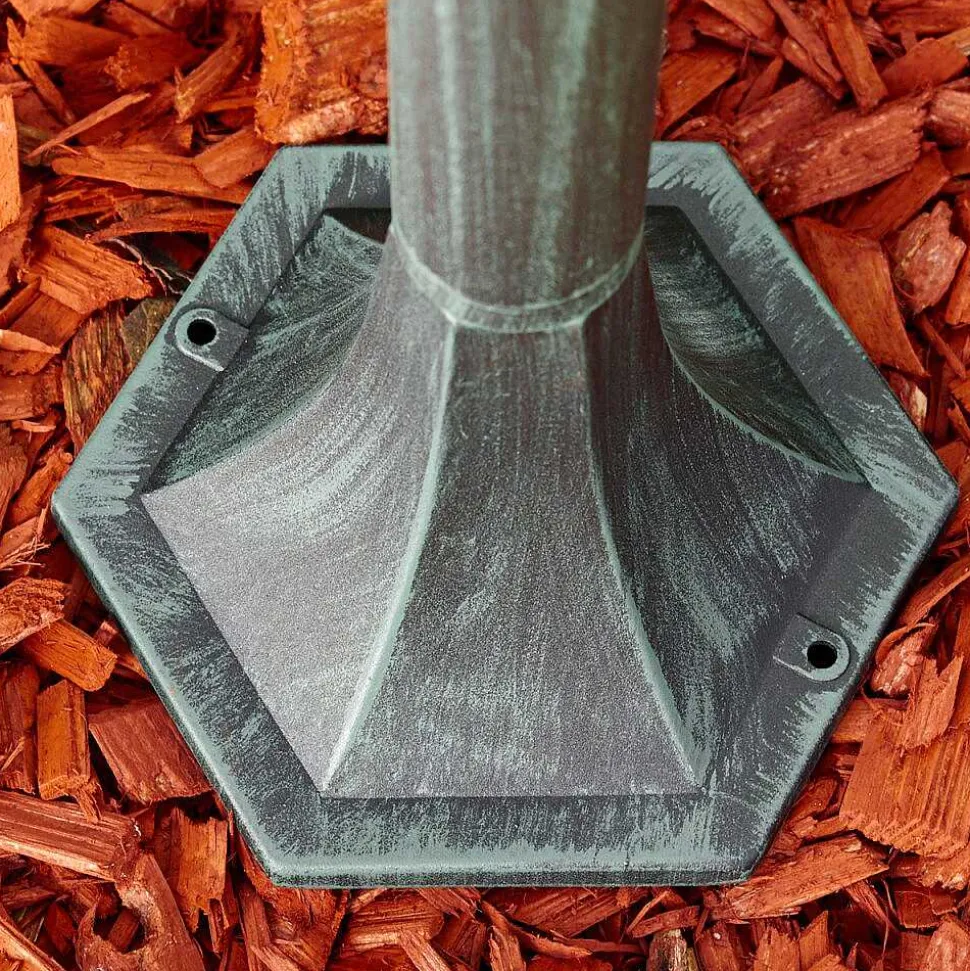 Lampadaire Exterieur Lentua Vert, Noir, 1 Lumiere