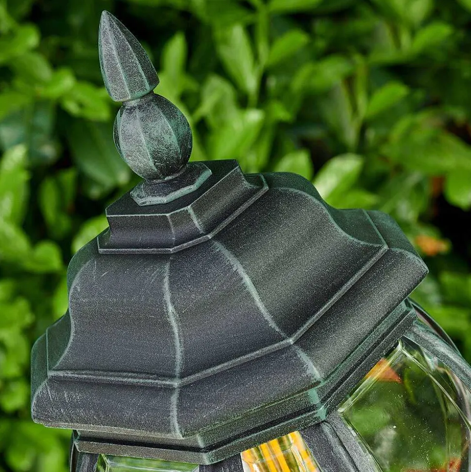 Lampadaire Exterieur Lentua Vert, Noir, 1 Lumiere, Detecteur De Mouvement