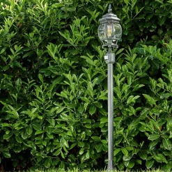 Lampadaire Exterieur Lentua Vert, Noir, 1 Lumiere, Detecteur De Mouvement