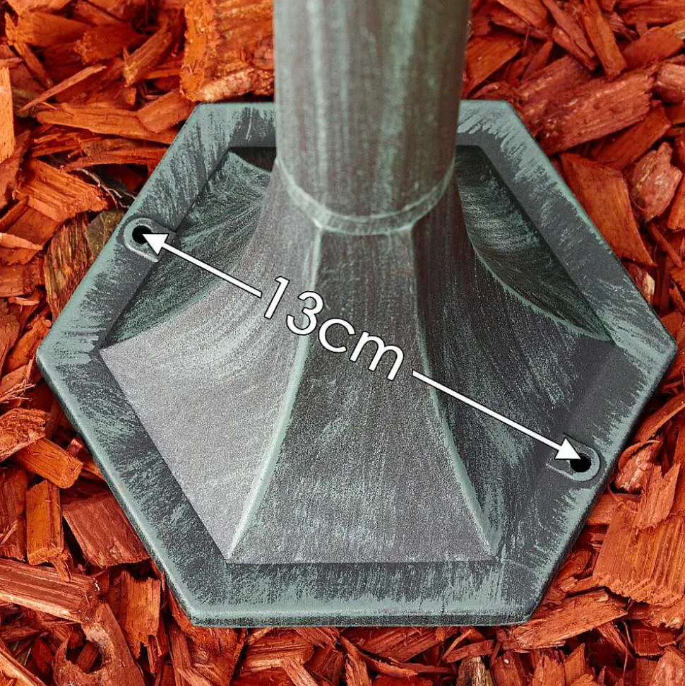 Lampadaire Exterieur Lentua Vert, Noir, 1 Lumiere, Detecteur De Mouvement