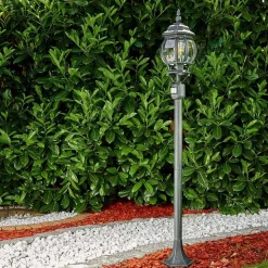 Lampadaire Exterieur Lentua Vert, Noir, 1 Lumiere, Detecteur De Mouvement