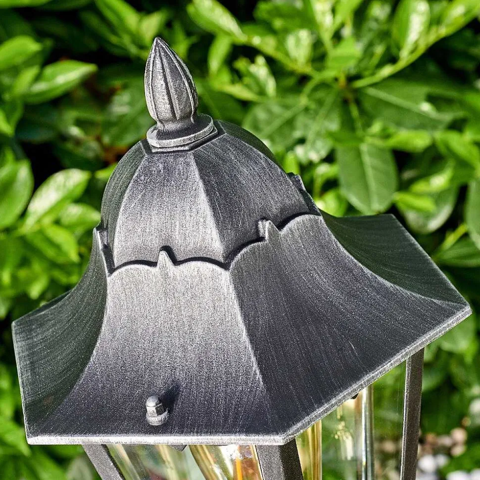 Lampadaire Exterieur Lignac Noir, Argente, 1 Lumiere